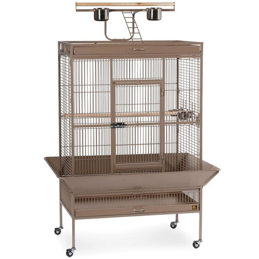 Select Wrought Iron Play Top Parrot Cage - Coco Brown