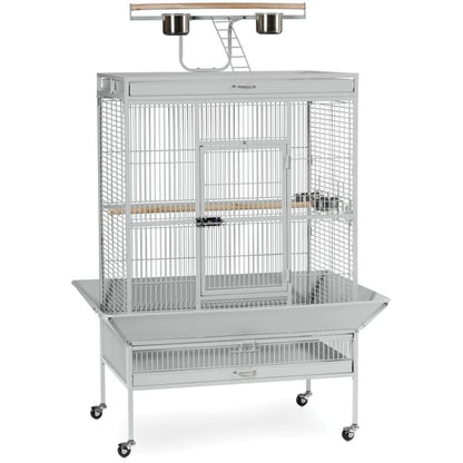 Select Wrought Iron Play Top Parrot Cage - Chalk White