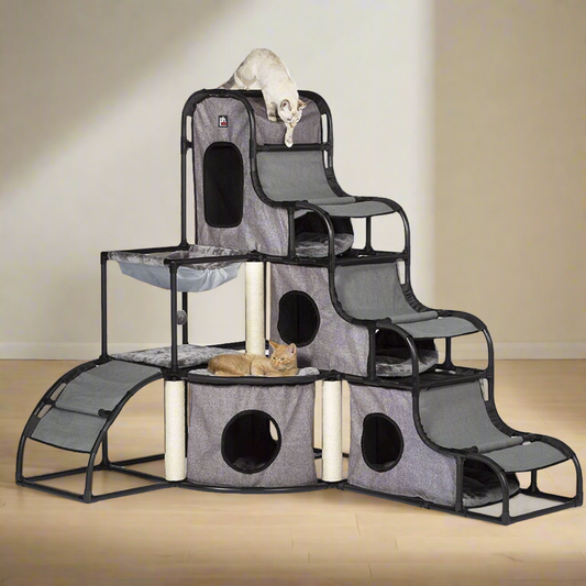 Prevue Pet Products Catville Tower - Impresión gris