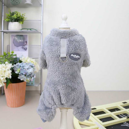 Pet Clothes Dog New Tricolor Pull Loop Four Leg Sweater Winter Keep Warm