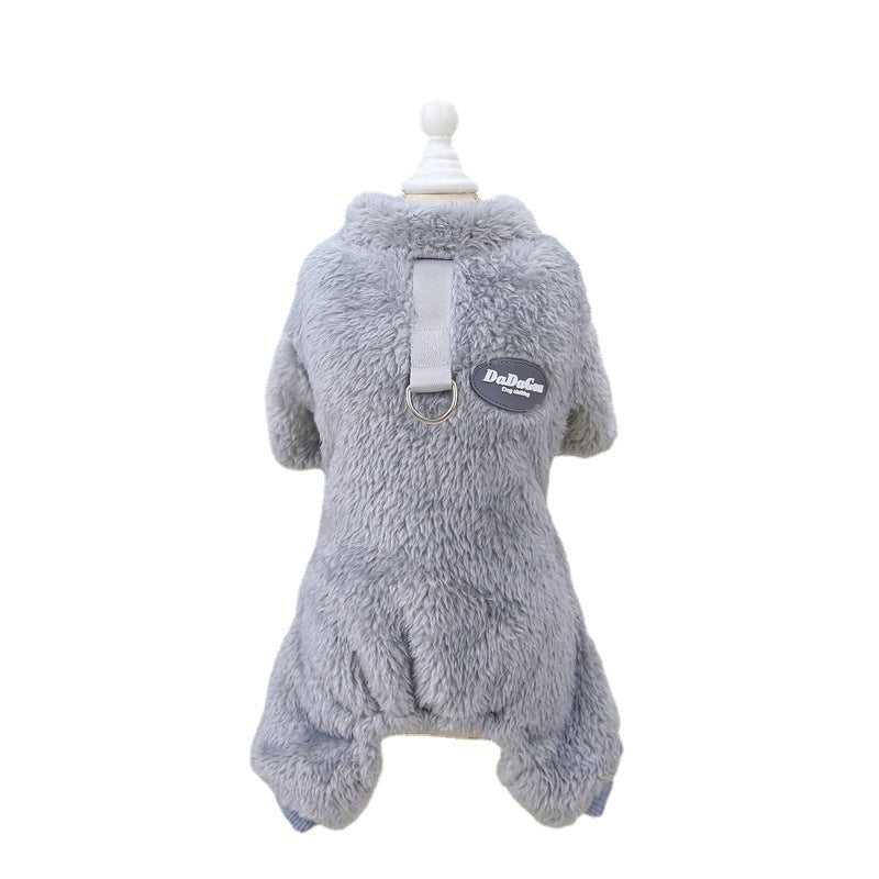 Pet Clothes Dog New Tricolor Pull Loop Four Leg Sweater Winter Keep Warm