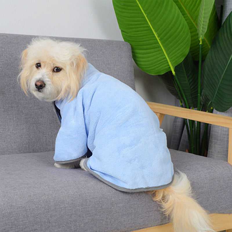 Quick-drying Pet Absorbent Towel Dog Bathrobe Pet Dog Bath Towel