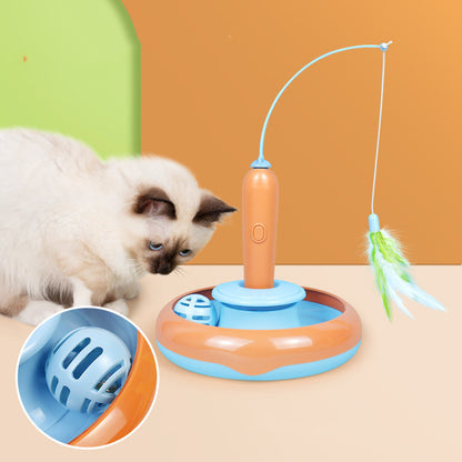 Interactive 2 In 1 Pet Cat Toy With Feather