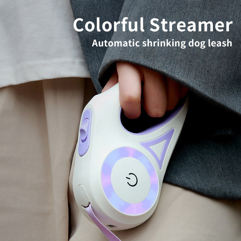 Pet Retractable Spotlight Leash with Collar