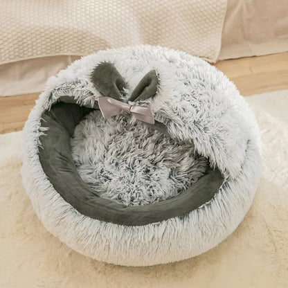 Plush Winter Pet Bed & Cat Cushion