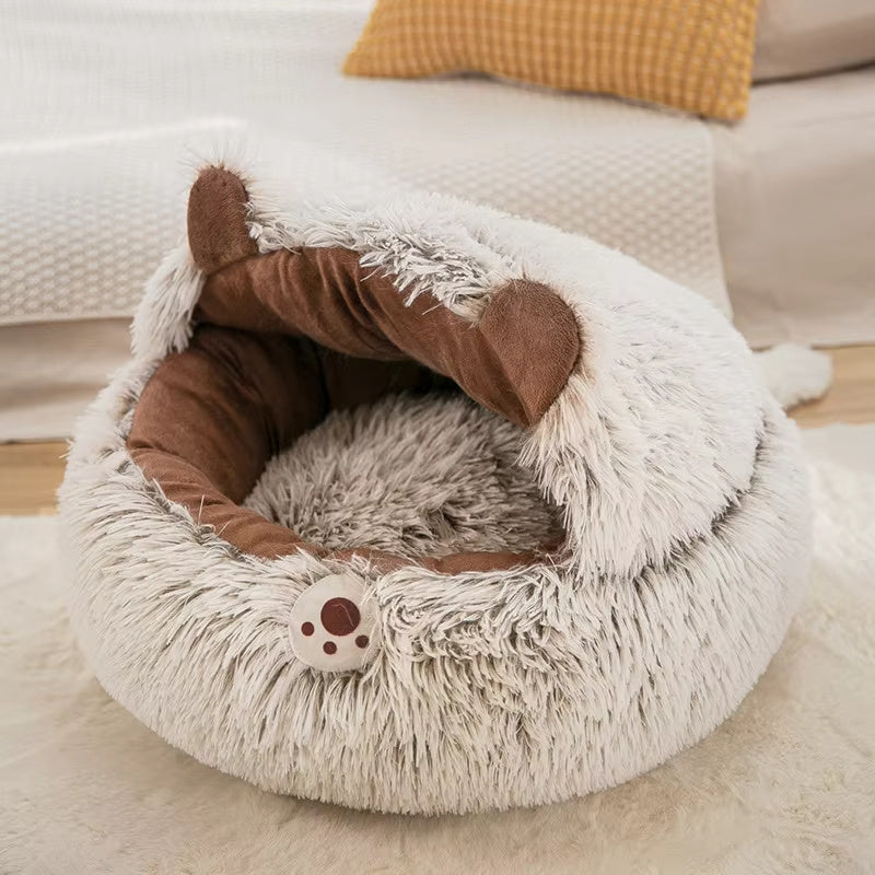 Plush Winter Pet Bed & Cat Cushion