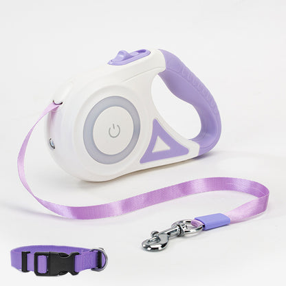 Pet Retractable Spotlight Leash with Collar