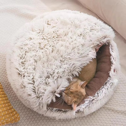 Plush Winter Pet Bed & Cat Cushion