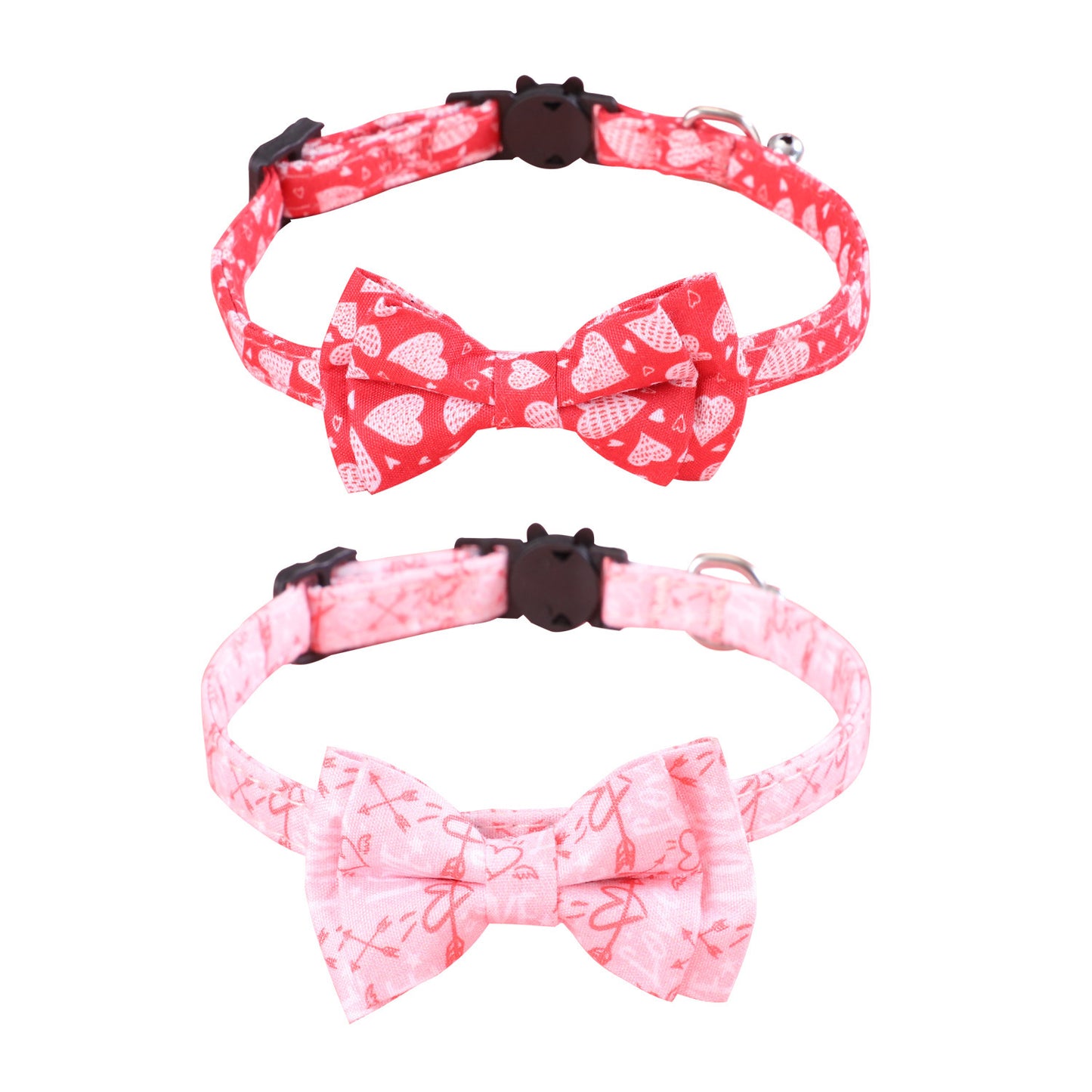 Valentine's Day Pet Collar with Bow Tie