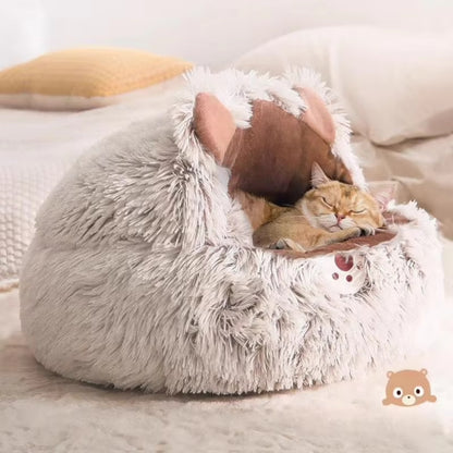 Plush Winter Pet Bed & Cat Cushion