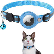 Safe & Sound Pet Tracker: Reflective Apple Airtag Collar with Anti-Loss Bell