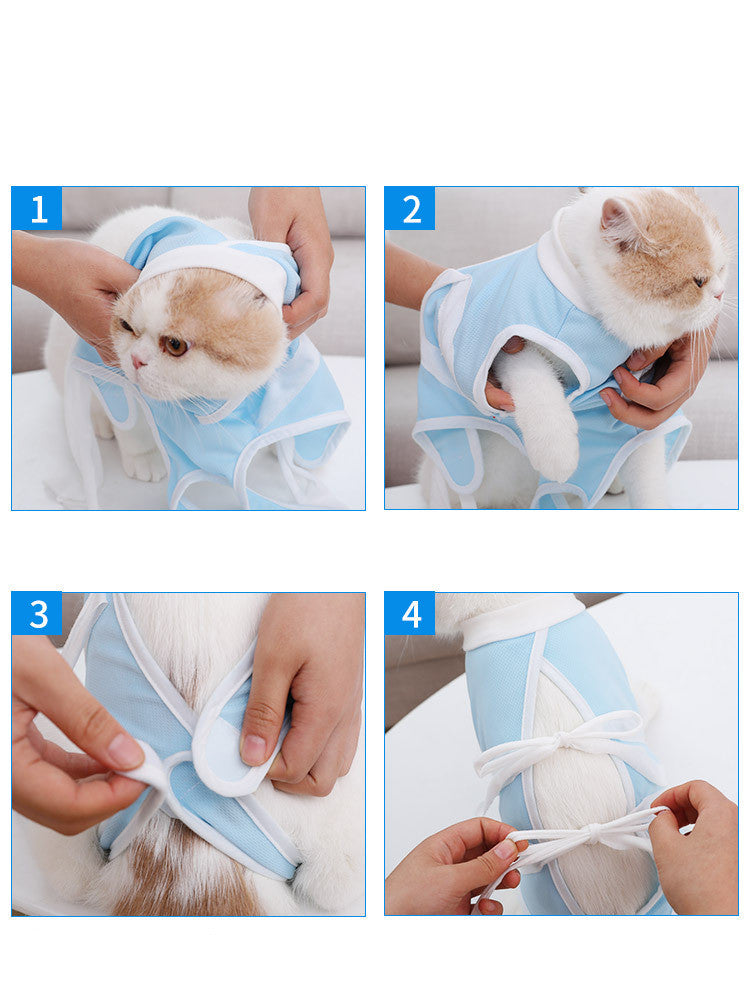 Summer Breeze Cat Suit: Lightweight Comfort for Feline Care