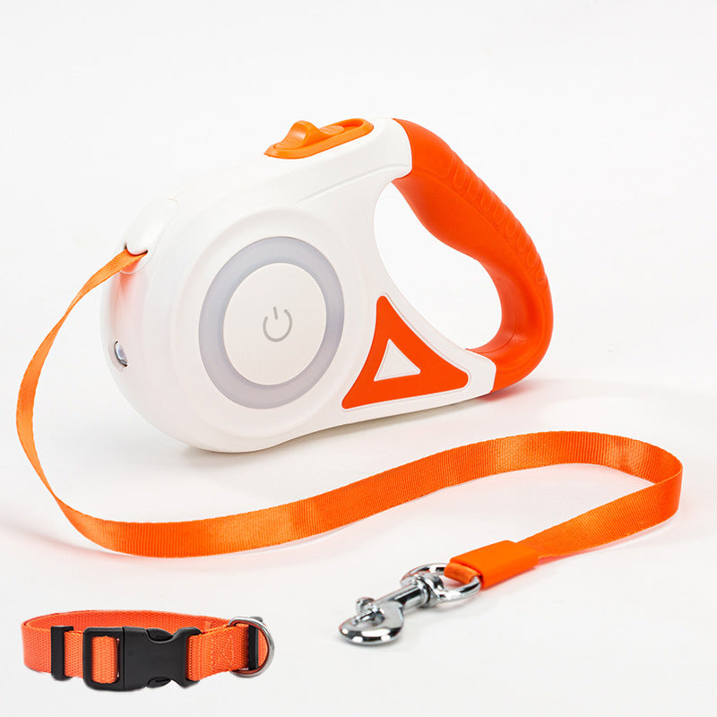 Pet Retractable Spotlight Leash with Collar