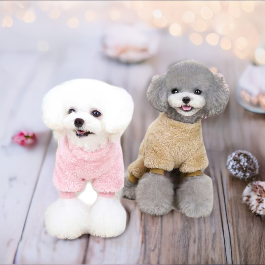 Ropa para mascotas: Nuevo suéter de cuatro patas con lazo tricolor